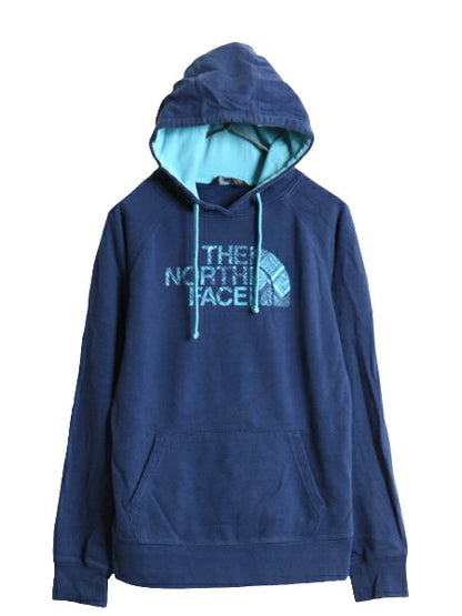 ノースフェイス プリント スウェット フード パーカー レディース М The North Face トレーナー プルオーバー 裏起毛 アウトドア 2トーン