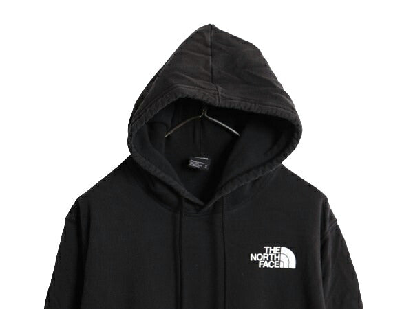 ノースフェイス 両面 プリント スウェット フード パーカー レディース XL / 古着 The North Face トレーナー アウトドア プルオーバー 黒