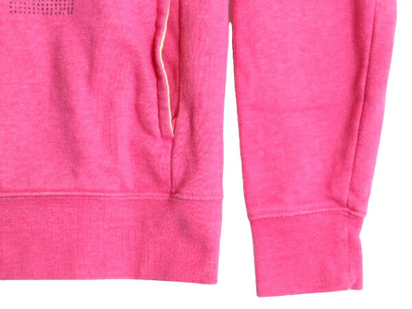 ノースフェイス プリント スウェット フード パーカー レディース L / The North Face 裏起毛 トレーナー プルオーバー アウトドア ピンク