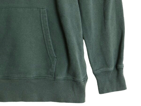 ノースフェイス ロゴ プリント スウェット フード パーカー レディース М 古着 The North Face 裏起毛 トレーナー プルオーバー グリーン