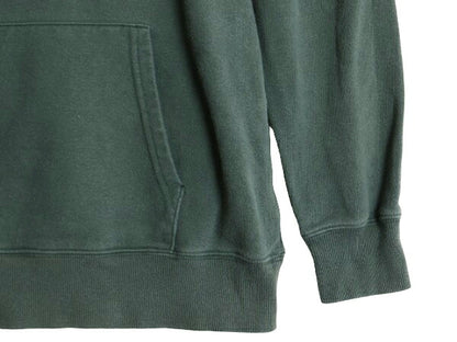 ノースフェイス ロゴ プリント スウェット フード パーカー レディース М 古着 The North Face 裏起毛 トレーナー プルオーバー グリーン