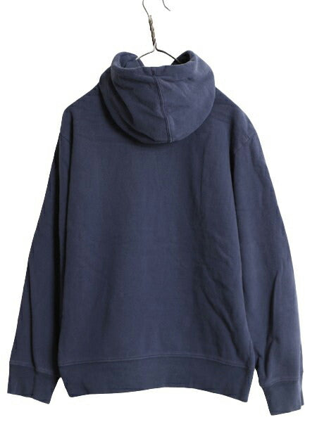 ノースフェイス プリント スウェット フード パーカー メンズ М 程 / 古着 The North Face プルオーバー 裏起毛 トレーナー アウトドア 紺