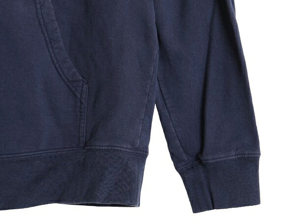 ノースフェイス プリント スウェット フード パーカー メンズ М 程 / 古着 The North Face プルオーバー 裏起毛 トレーナー アウトドア 紺