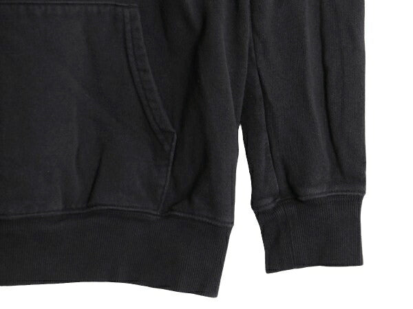 US企画 ノースフェイス プリント スウェット フード パーカー メンズ М 古着 The North Face アウトドア トレーナー プルオーバー 薄手 黒