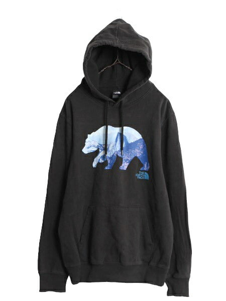 ノースフェイス グラフィック ベア プリント スウェット フード パーカー メンズ М / The North Face プルオーバー 裏起毛 アウトドア 黒