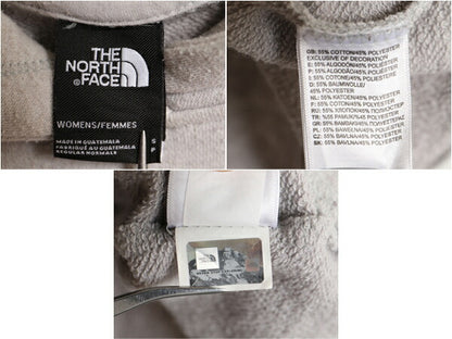 ノースフェイス プリント スウェット フード パーカー レディース S The North Face トレーナー プルオーバー スエット アウトドア グレー