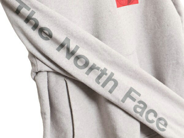 ノースフェイス プリント スウェット フード パーカー レディース S The North Face トレーナー プルオーバー スエット アウトドア グレー