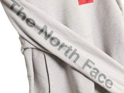 ノースフェイス プリント スウェット フード パーカー レディース S The North Face トレーナー プルオーバー スエット アウトドア グレー