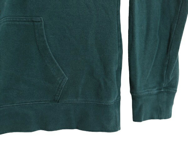 US企画 ノースフェイス プリント スウェット フード パーカー レディース L / 古着 The North Face アウトドア トレーナー 裏起毛 グリーン