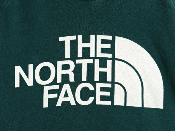 US企画 ノースフェイス プリント スウェット フード パーカー レディース L / 古着 The North Face アウトドア トレーナー 裏起毛 グリーン