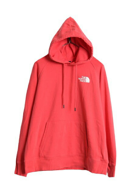 ノースフェイス 両面 プリント スウェット フード パーカー レディース L 古着 The North Face アウトドア トレーナー プルオーバー 裏起毛