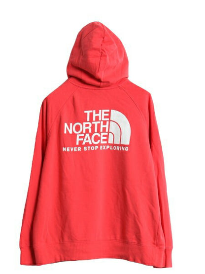 ノースフェイス 両面 プリント スウェット フード パーカー レディース L 古着 The North Face アウトドア トレーナー プルオーバー 裏起毛