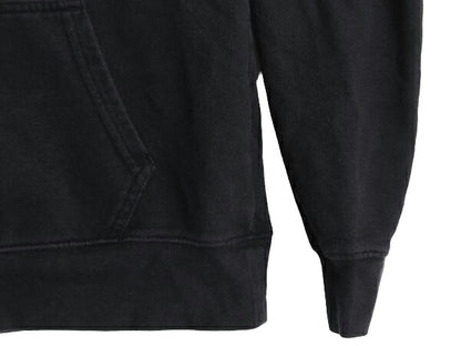 US企画 ノースフェイス プリント スウェット フード パーカー レディース М 古着 The North Face アウトドア トレーナー 裏起毛 ブラック