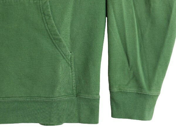 ノースフェイス プリント スウェット フード パーカー メンズ L 古着 The North Face プルオーバー トレーナー アウトドア 裏起毛 グリーン