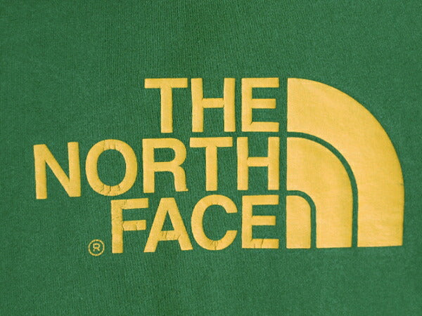 ノースフェイス プリント スウェット フード パーカー メンズ L 古着 The North Face プルオーバー トレーナー アウトドア 裏起毛 グリーン