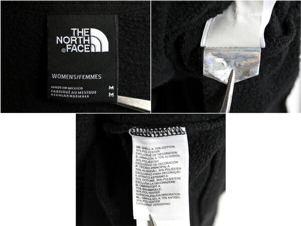 ノースフェイス フルジップ 両面 プリント スウェット フード パーカー レディース М / The North Face アウトドア ワンポイント ブラック