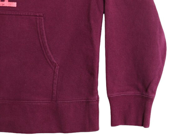 ノースフェイス プリント スウェット フード パーカー レディース XL 古着 The North Face トレーナー プルオーバー アウトドア 裏起毛 紫