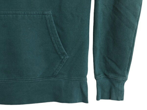 US企画 ノースフェイス プリント スウェット フード パーカー レディース S / 古着 The North Face アウトドア トレーナー 裏起毛 グリーン