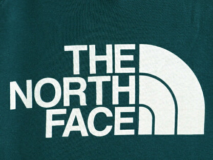 US企画 ノースフェイス プリント スウェット フード パーカー レディース S / 古着 The North Face アウトドア トレーナー 裏起毛 グリーン