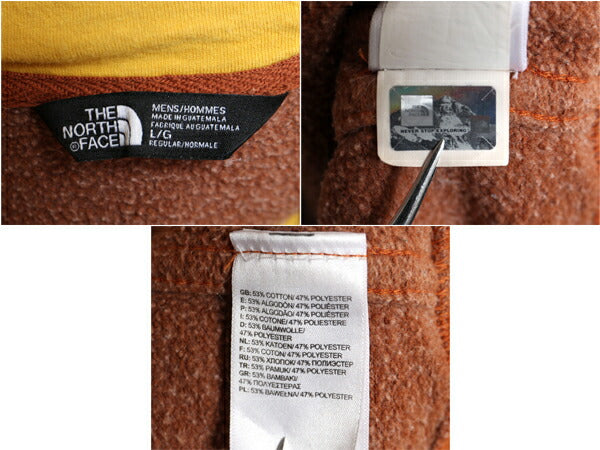 ノースフェイス ロゴ プリント スウェット フード パーカー メンズ L The North Face 裏起毛 トレーナー プルオーバー アウトドア ツートン