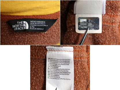 ノースフェイス ロゴ プリント スウェット フード パーカー メンズ L The North Face 裏起毛 トレーナー プルオーバー アウトドア ツートン