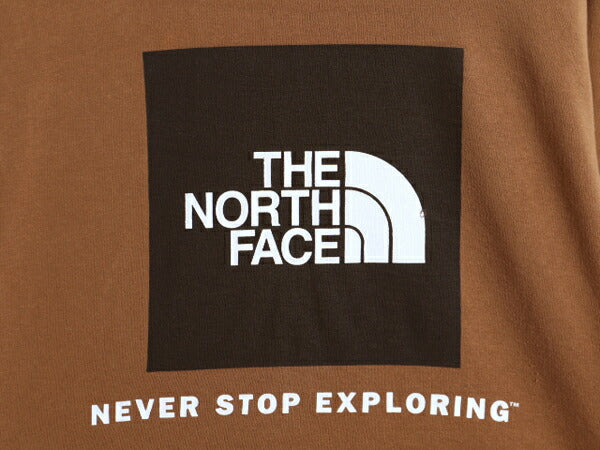 US企画 ノースフェイス プリント スウェット フード パーカー メンズ М / 古着 The North Face 裏起毛 トレーナー プルオーバー ブラウン