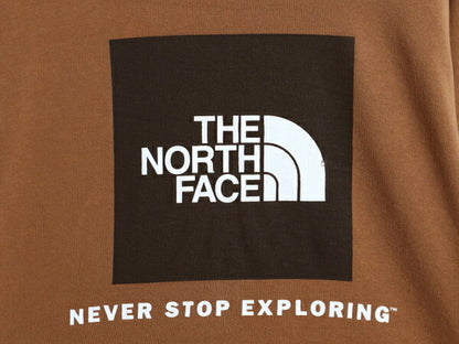 US企画 ノースフェイス プリント スウェット フード パーカー メンズ М / 古着 The North Face 裏起毛 トレーナー プルオーバー ブラウン