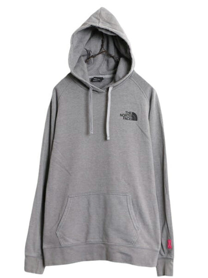 ノースフェイス 両面 プリント スウェット フード パーカー レディース М The North Face プルオーバー 裏起毛 トレーナー アウトドア 灰