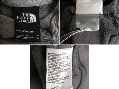 ノースフェイス 両面 プリント スウェット フード パーカー レディース М The North Face プルオーバー 裏起毛 トレーナー アウトドア 灰