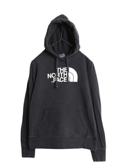 ノースフェイス プリント スウェット フード パーカー レディース S The North Face プルオーバー 裏起毛 トレーナー アウトドア ブラック