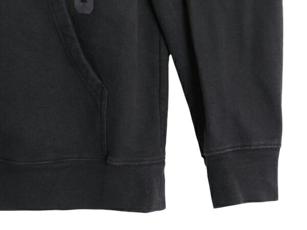 ノースフェイス プリント スウェット フード パーカー メンズ L 古着 The North Face トレーナー プルオーバー 裏起毛 アウトドア ブラック