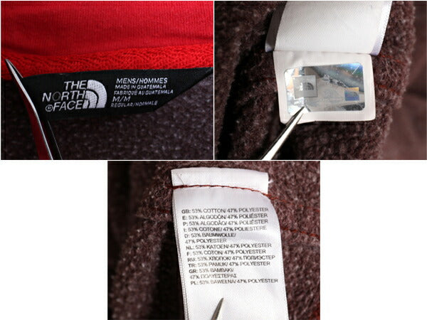 ノースフェイス 迷彩 ロゴ プリント スウェット フード パーカー メンズ М 古着 The North Face プルオーバー 裏起毛 トレーナー ツートン