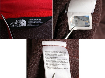 ノースフェイス 迷彩 ロゴ プリント スウェット フード パーカー メンズ М 古着 The North Face プルオーバー 裏起毛 トレーナー ツートン