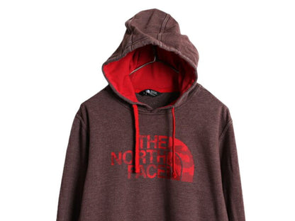 ノースフェイス 迷彩 ロゴ プリント スウェット フード パーカー メンズ М 古着 The North Face プルオーバー 裏起毛 トレーナー ツートン