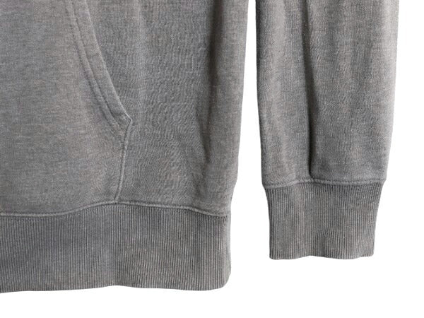 US企画 ノースフェイス プリント スウェット フード パーカー メンズ XL 古着 The North Face ボックスロゴ ワッペン 刺繍 トレーナー 灰