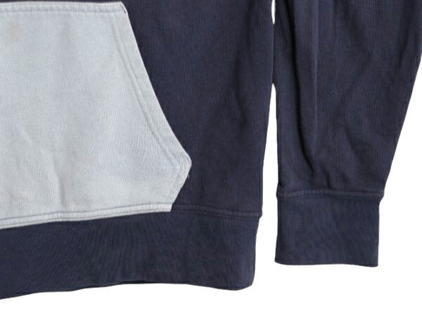 ノースフェイス プリント スウェット フード パーカー メンズ L 古着 The North Face トレーナー プルオーバー 裏起毛 アウトドア ツートン