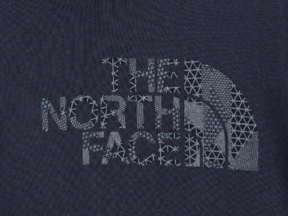 ノースフェイス プリント スウェット フード パーカー メンズ L 古着 The North Face トレーナー プルオーバー 裏起毛 アウトドア ツートン