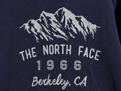 ノースフェイス プリント スウェット フード パーカー メンズ М The North Face 裏起毛 トレーナー プルオーバー アウトドア ツートン 紺