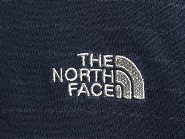 ノースフェイス ボーダー フルジップ スウェット フード パーカー メンズ М / 古着 The North Face 裏 フリース トレーナー ハイネック 紺