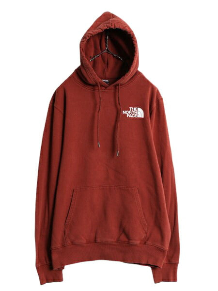 US企画 ノースフェイス 両面 プリント スウェット フード パーカー メンズ М / The North Face アウトドア トレーナー プルオーバー 薄手