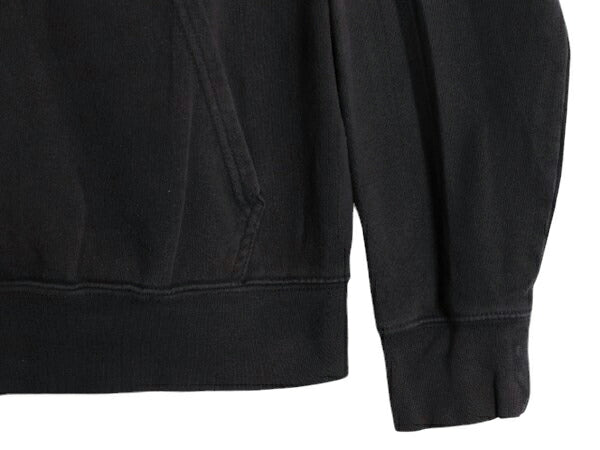 ノースフェイス プリント スウェット フード パーカー メンズ М 古着 The North Face プルオーバー 裏起毛 トレーナー アウトドア 薄手 黒