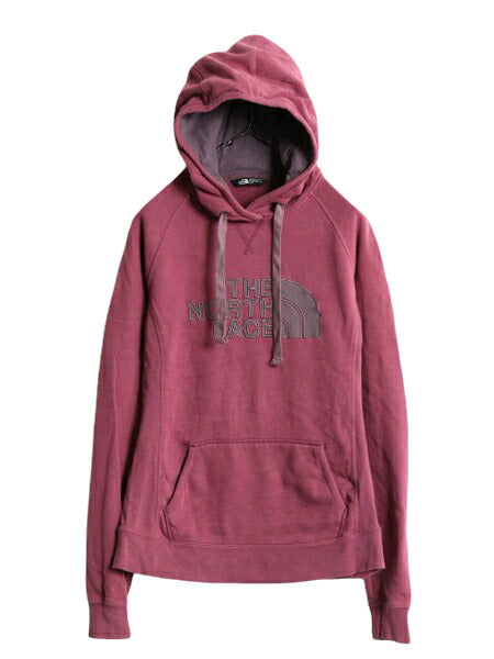 ノースフェイス ロゴ 刺繍 スウェット フード パーカー レディース S The North Face プルオーバー トレーナー アウトドア 裏起毛 ツートン
