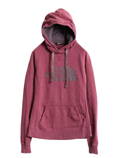 ノースフェイス ロゴ 刺繍 スウェット フード パーカー レディース S The North Face プルオーバー トレーナー アウトドア 裏起毛 ツートン