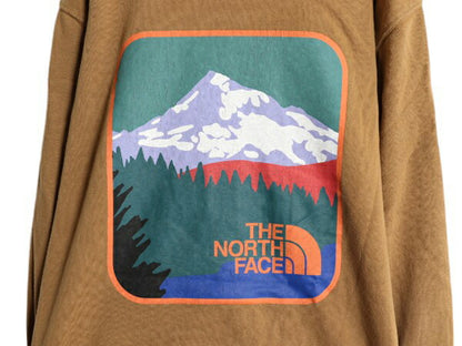 ノースフェイス 両面 プリント スウェット フード パーカー メンズ М 程 古着 The North Face プルオーバー 裏起毛 トレーナー アウトドア