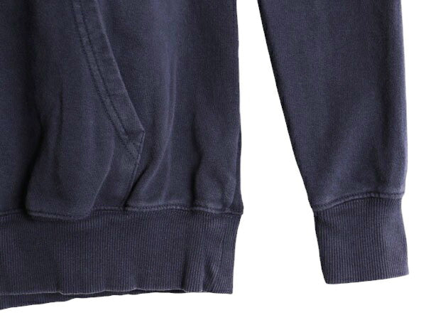 US企画 ノースフェイス プリント スウェット フード パーカー メンズ S The North Face プルオーバー 裏起毛 トレーナー ベア イラスト 紺