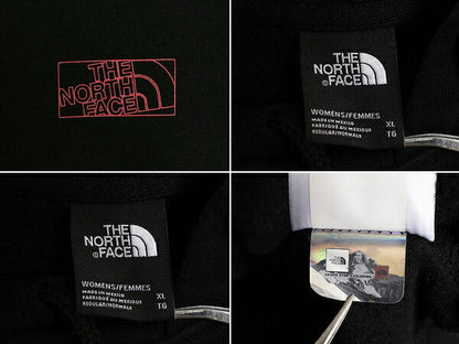 ノースフェイス 両面 プリント スウェット フード パーカー レディース XL The North Face プルオーバー 裏起毛 トレーナー アウトドア 黒