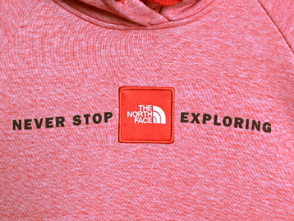ノースフェイス プリント スウェット フード パーカー レディース S The North Face ボックスロゴ ワッペン アウトドア トレーナー 裏起毛