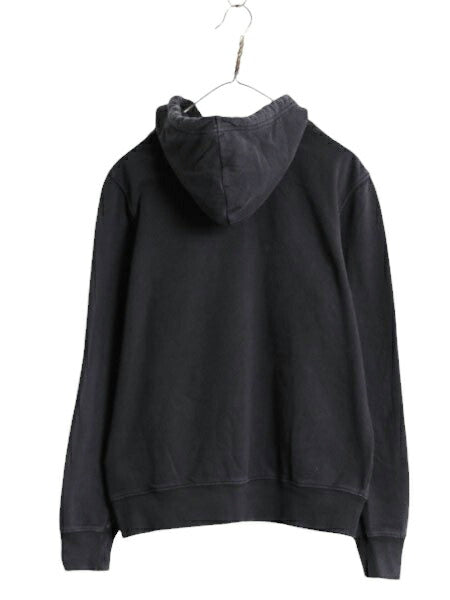 ノースフェイス プリント スウェット フード パーカー メンズ S 古着 The North Face プルオーバー 裏起毛 トレーナー アウトドア ブラック