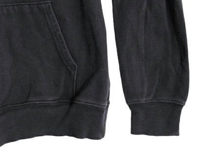 ノースフェイス プリント スウェット フード パーカー メンズ S 古着 The North Face プルオーバー 裏起毛 トレーナー アウトドア ブラック