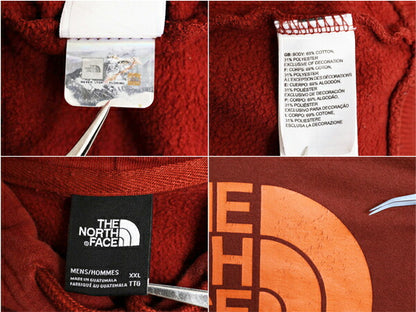 ノースフェイス プリント スウェット フード パーカー メンズ XXL / The North Face プルオーバー 裏起毛 トレーナー アウトドア ブラウン